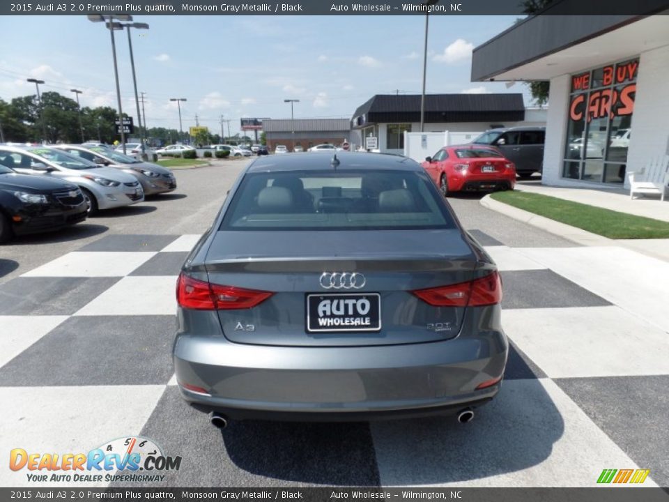 2015 Audi A3 2.0 Premium Plus quattro Monsoon Gray Metallic / Black Photo #4