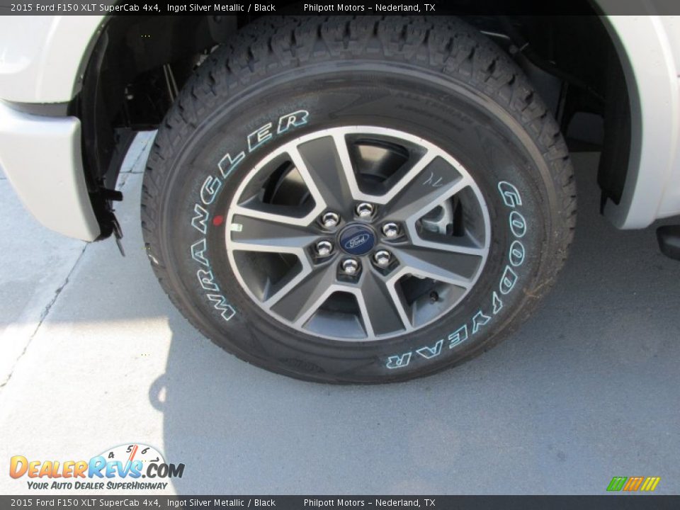 2015 Ford F150 XLT SuperCab 4x4 Ingot Silver Metallic / Black Photo #11