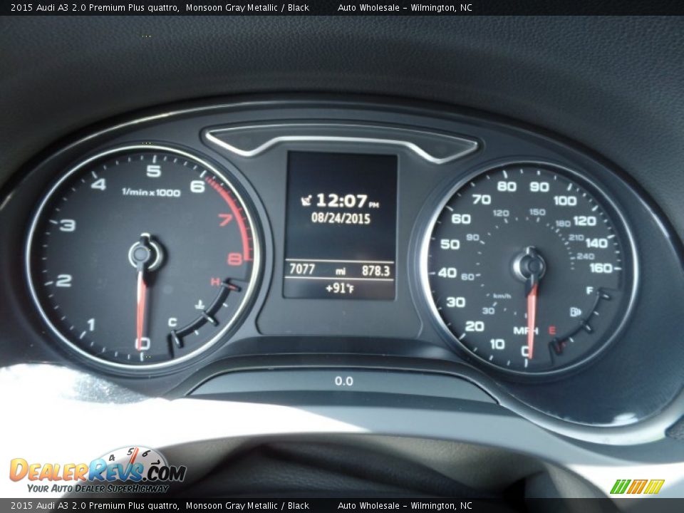 2015 Audi A3 2.0 Premium Plus quattro Monsoon Gray Metallic / Black Photo #16