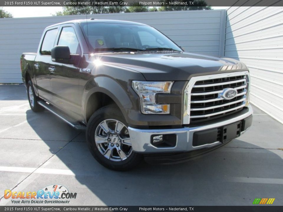 2015 Ford F150 XLT SuperCrew Caribou Metallic / Medium Earth Gray Photo #1