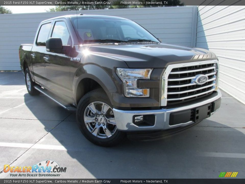 2015 Ford F150 XLT SuperCrew Caribou Metallic / Medium Earth Gray Photo #2