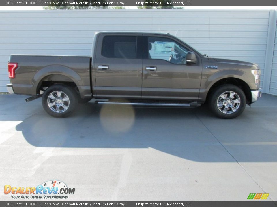 2015 Ford F150 XLT SuperCrew Caribou Metallic / Medium Earth Gray Photo #3