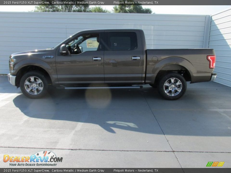 2015 Ford F150 XLT SuperCrew Caribou Metallic / Medium Earth Gray Photo #6