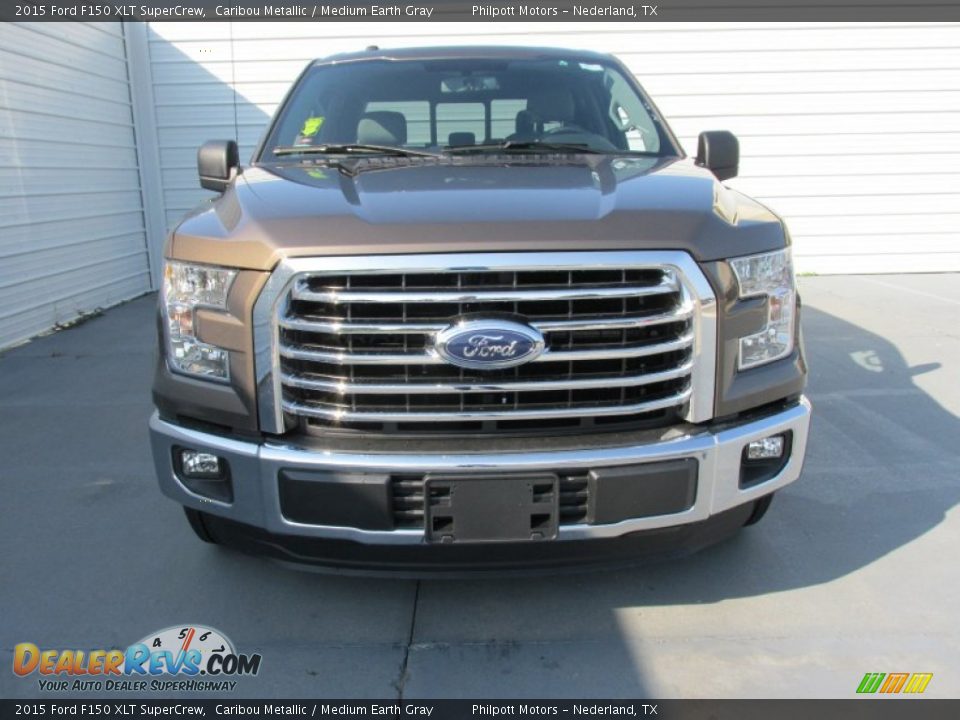 2015 Ford F150 XLT SuperCrew Caribou Metallic / Medium Earth Gray Photo #8