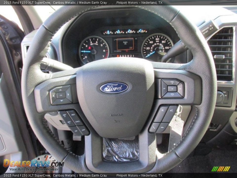 2015 Ford F150 XLT SuperCrew Caribou Metallic / Medium Earth Gray Photo #31