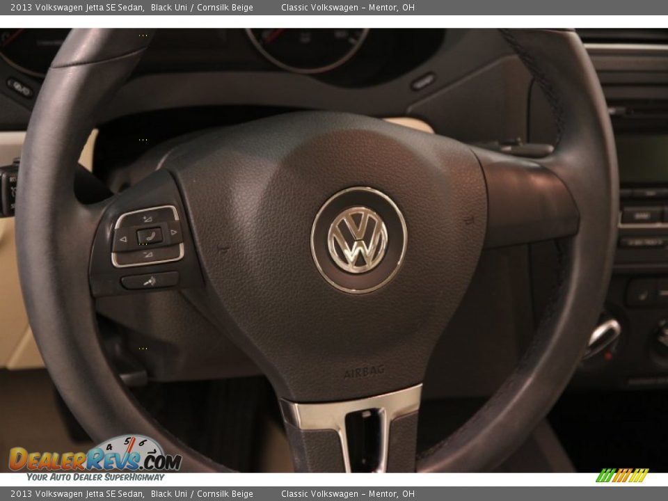 2013 Volkswagen Jetta SE Sedan Black Uni / Cornsilk Beige Photo #6