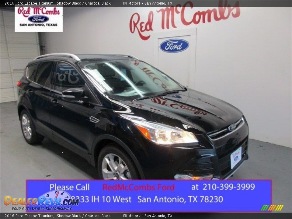 2016 Ford Escape Titanium Shadow Black / Charcoal Black Photo #1