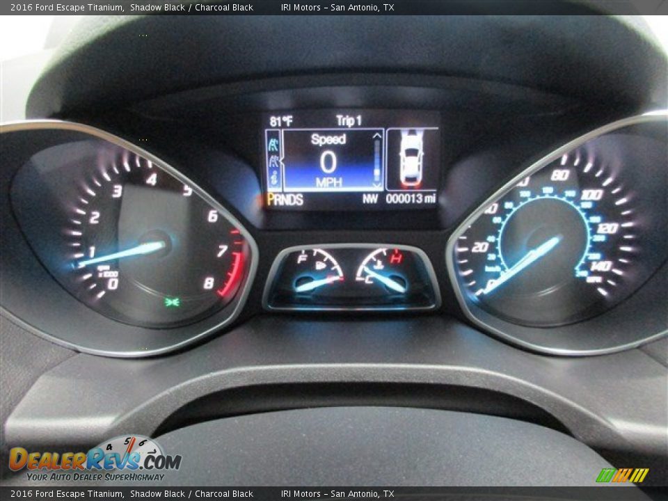 2016 Ford Escape Titanium Shadow Black / Charcoal Black Photo #21