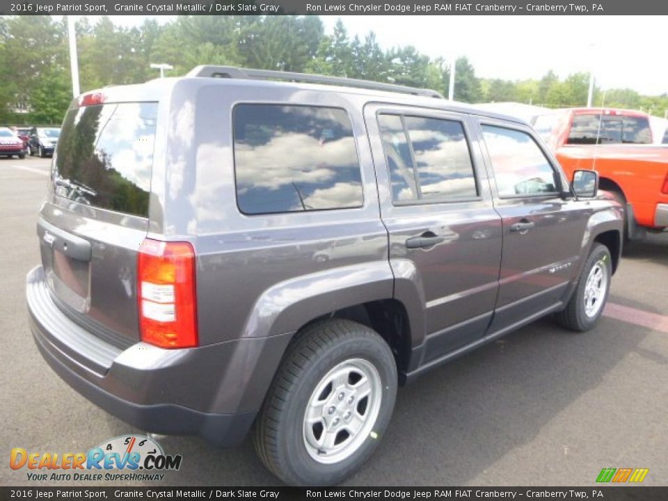 2016 Jeep Patriot Sport Granite Crystal Metallic / Dark Slate Gray Photo #7