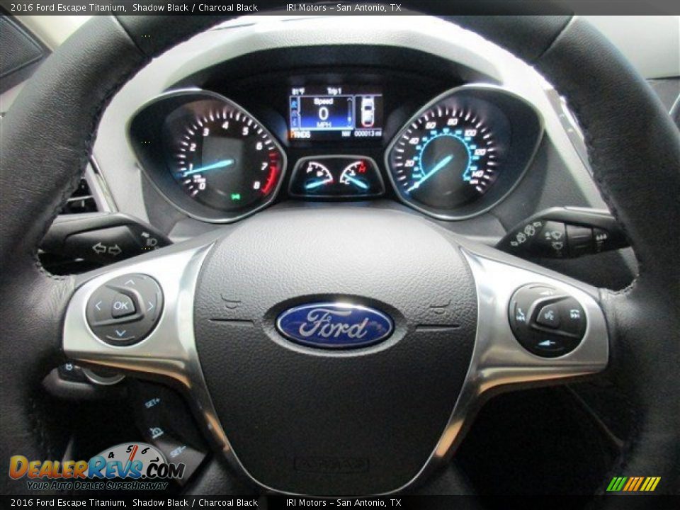 2016 Ford Escape Titanium Shadow Black / Charcoal Black Photo #22