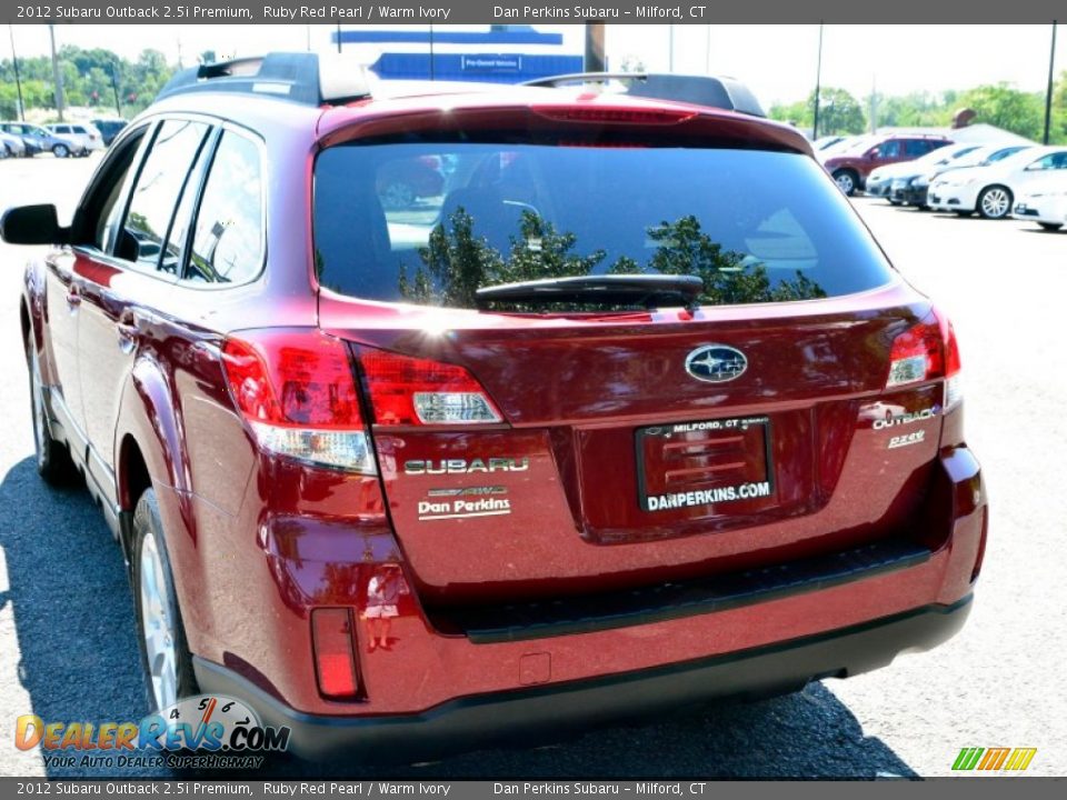 2012 Subaru Outback 2.5i Premium Ruby Red Pearl / Warm Ivory Photo #7