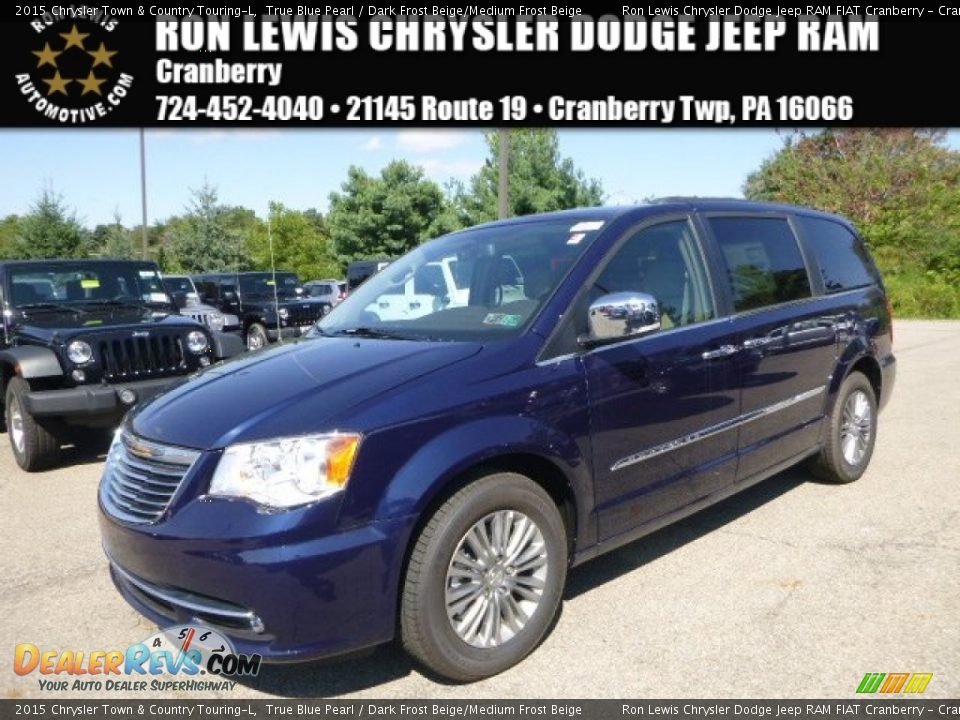 2015 Chrysler Town & Country Touring-L True Blue Pearl / Dark Frost Beige/Medium Frost Beige Photo #1