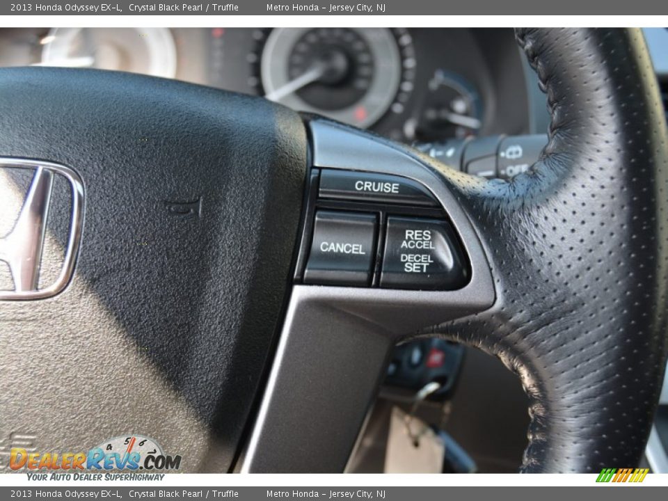 2013 Honda Odyssey EX-L Crystal Black Pearl / Truffle Photo #18