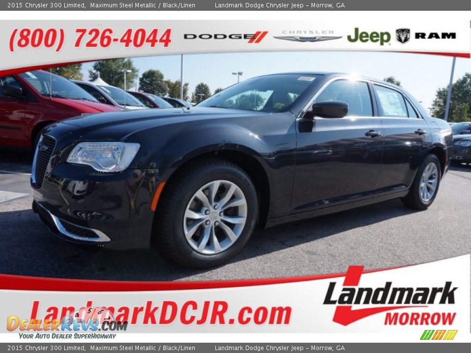 2015 Chrysler 300 Limited Maximum Steel Metallic / Black/Linen Photo #1