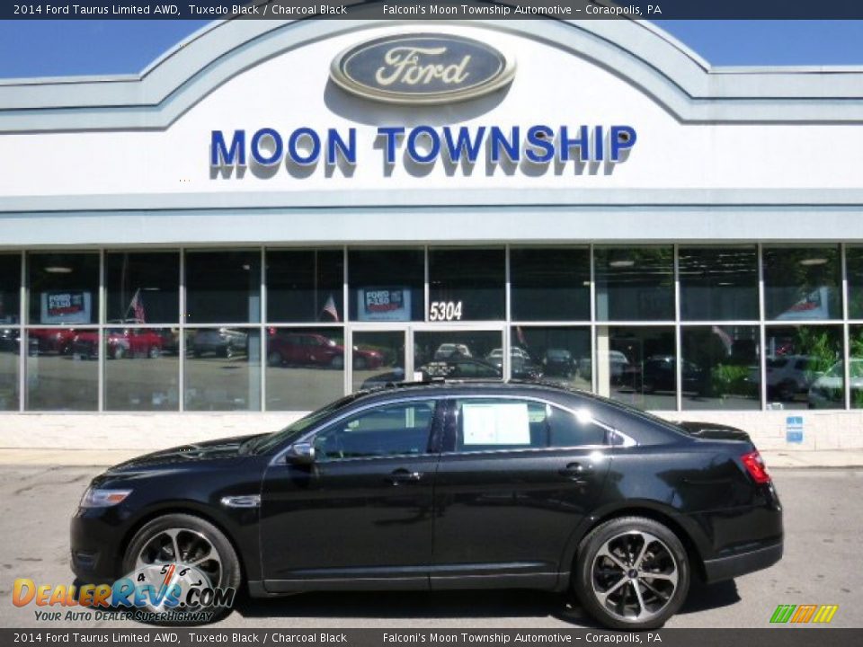 2014 Ford Taurus Limited AWD Tuxedo Black / Charcoal Black Photo #7