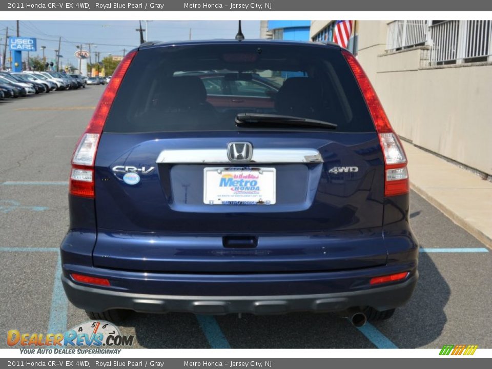 2011 Honda CR-V EX 4WD Royal Blue Pearl / Gray Photo #4