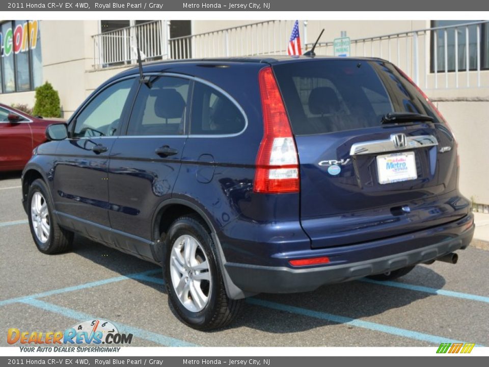 2011 Honda CR-V EX 4WD Royal Blue Pearl / Gray Photo #5