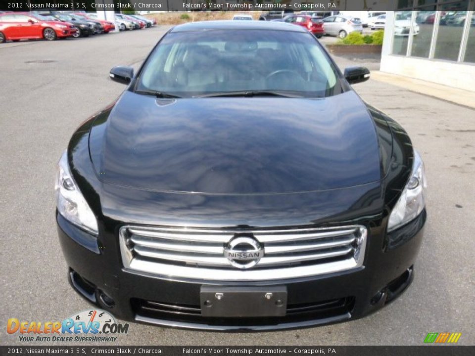 2012 Nissan Maxima 3.5 S Crimson Black / Charcoal Photo #3