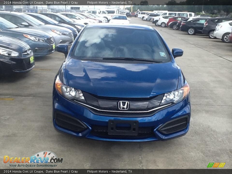 2014 Honda Civic LX Coupe Dyno Blue Pearl / Gray Photo #1