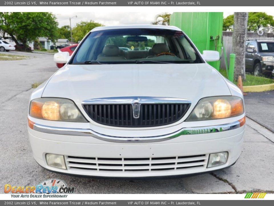 2002 Lincoln LS V6 White Pearlescent Tricoat / Medium Parchment Photo #3