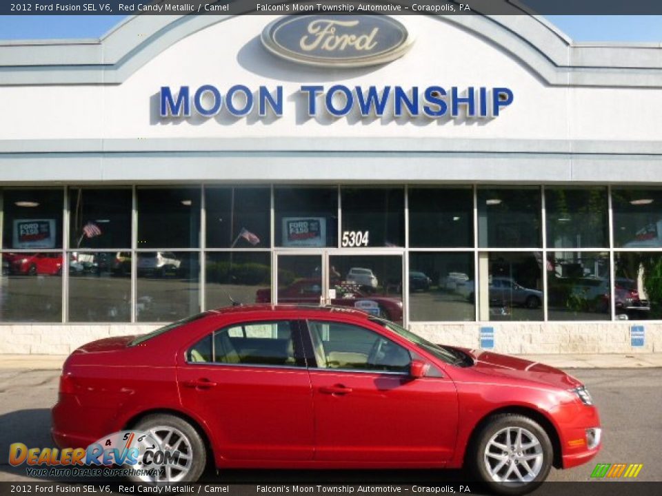 2012 Ford Fusion SEL V6 Red Candy Metallic / Camel Photo #1