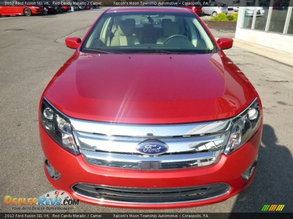 2012 Ford Fusion SEL V6 Red Candy Metallic / Camel Photo #3
