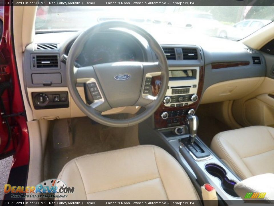 2012 Ford Fusion SEL V6 Red Candy Metallic / Camel Photo #18