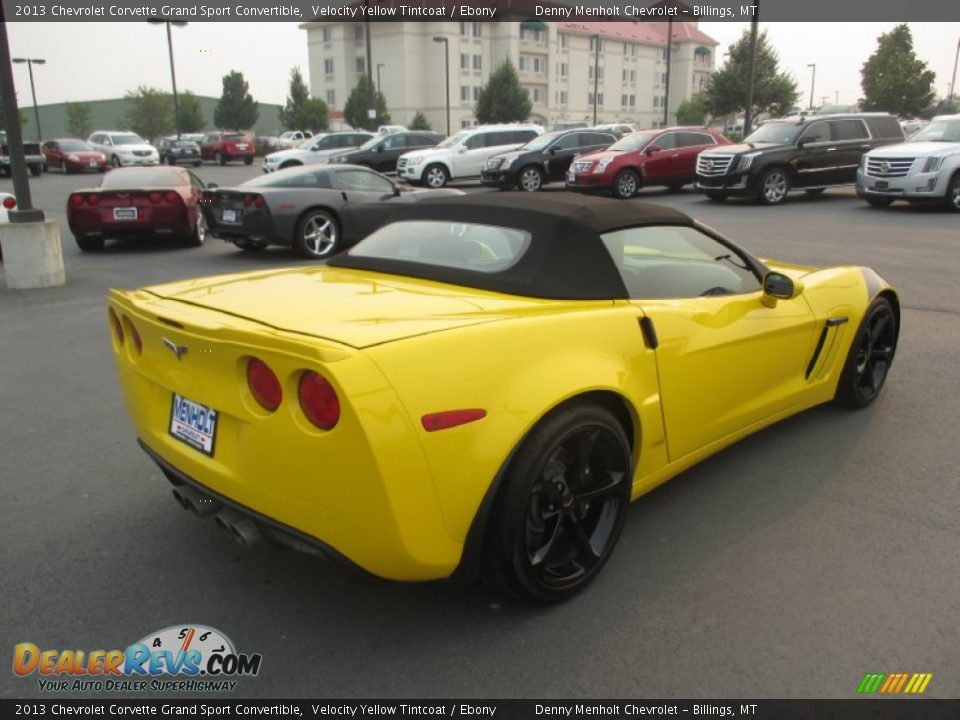 2013 Chevrolet Corvette Grand Sport Convertible Velocity Yellow Tintcoat / Ebony Photo #6
