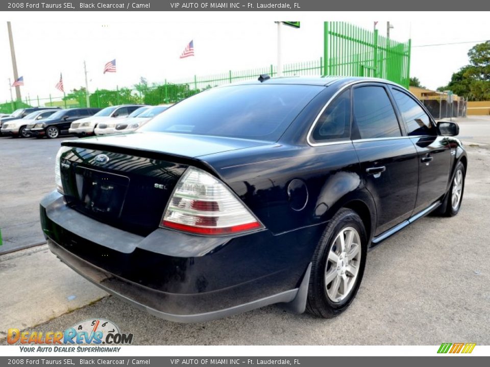 2008 Ford Taurus SEL Black Clearcoat / Camel Photo #12