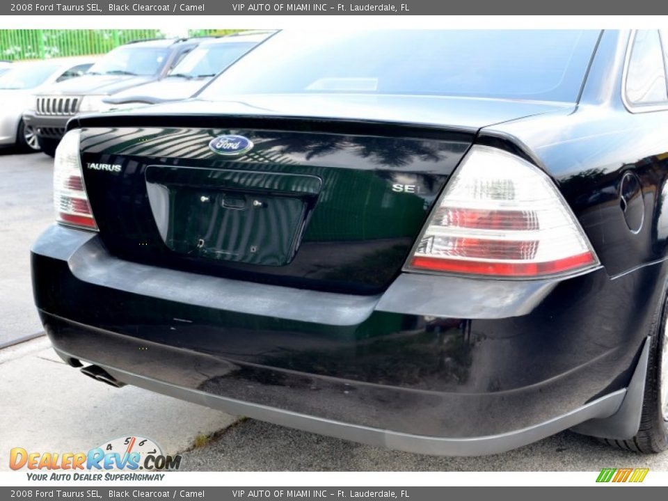 2008 Ford Taurus SEL Black Clearcoat / Camel Photo #14