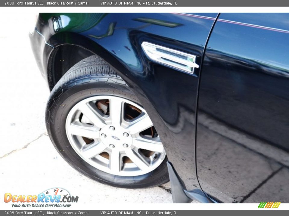 2008 Ford Taurus SEL Black Clearcoat / Camel Photo #35