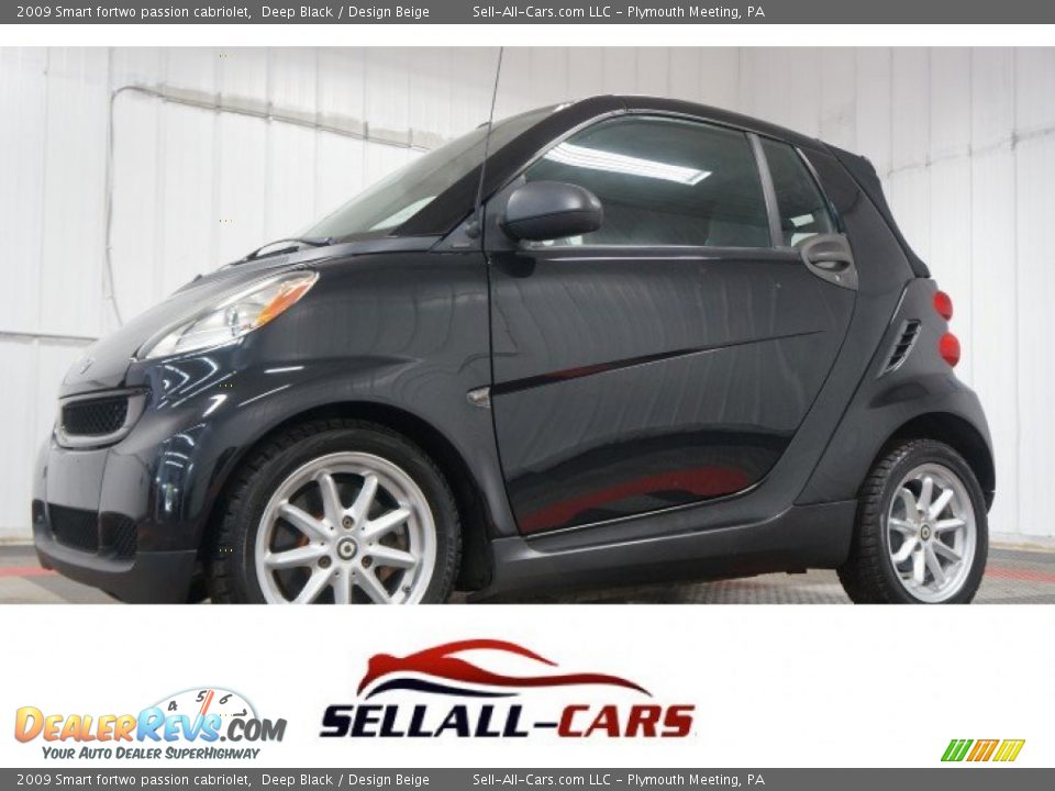 2009 Smart fortwo passion cabriolet Deep Black / Design Beige Photo #1
