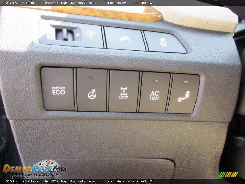 Controls of 2016 Hyundai Santa Fe Limited AWD Photo #36