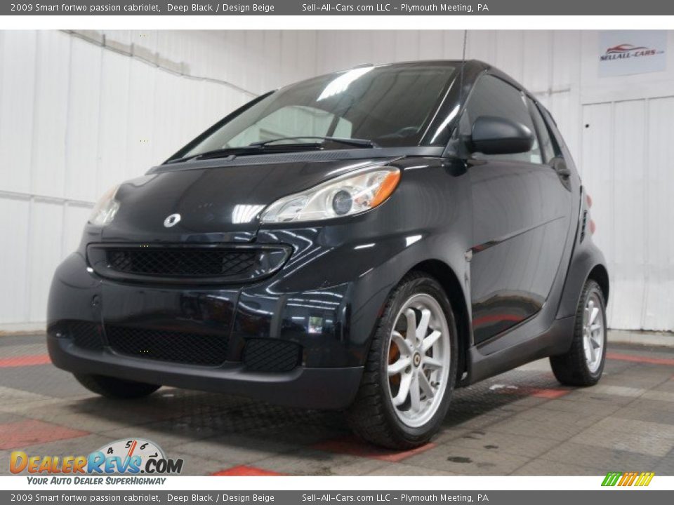 2009 Smart fortwo passion cabriolet Deep Black / Design Beige Photo #3