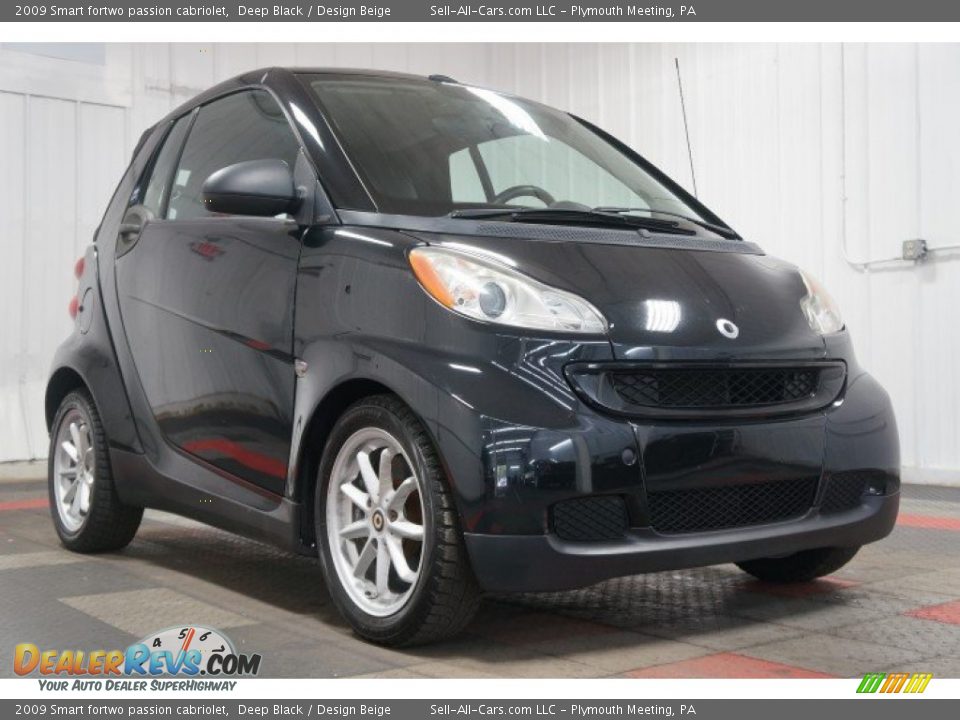 2009 Smart fortwo passion cabriolet Deep Black / Design Beige Photo #5