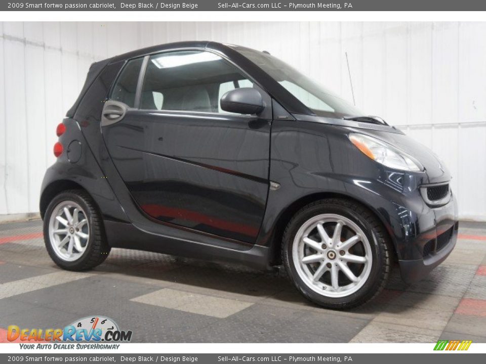 2009 Smart fortwo passion cabriolet Deep Black / Design Beige Photo #6