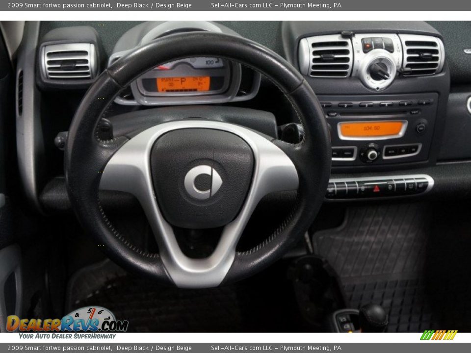 2009 Smart fortwo passion cabriolet Deep Black / Design Beige Photo #28