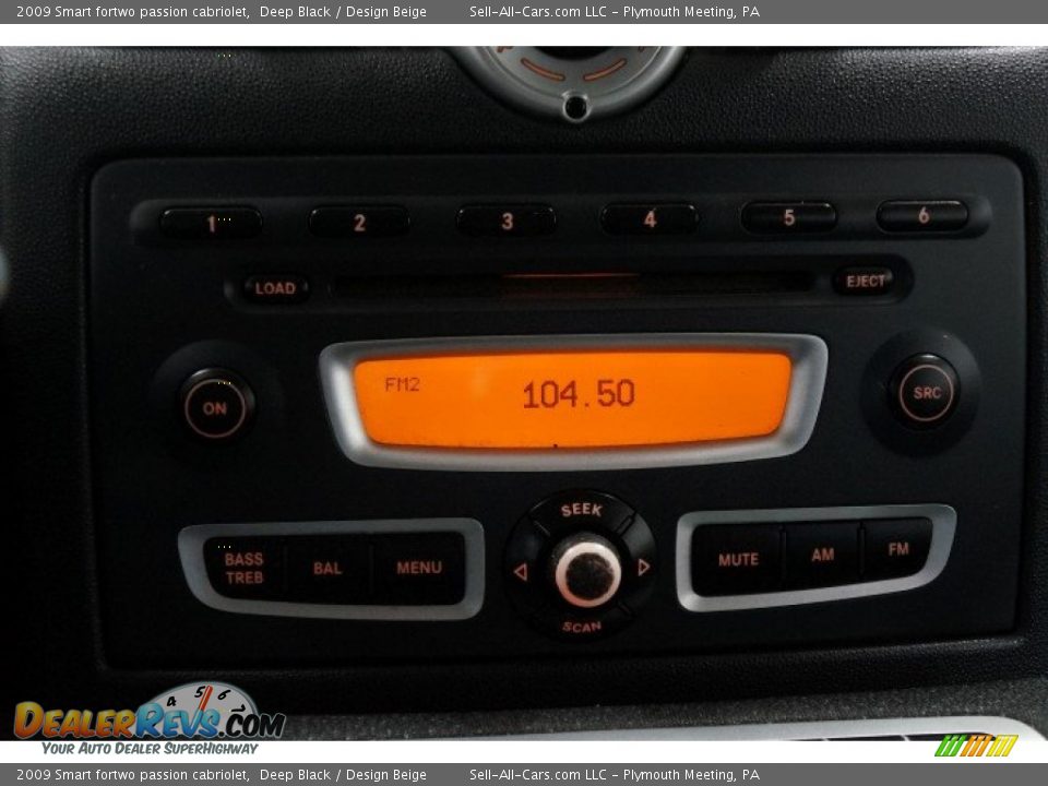 2009 Smart fortwo passion cabriolet Deep Black / Design Beige Photo #34