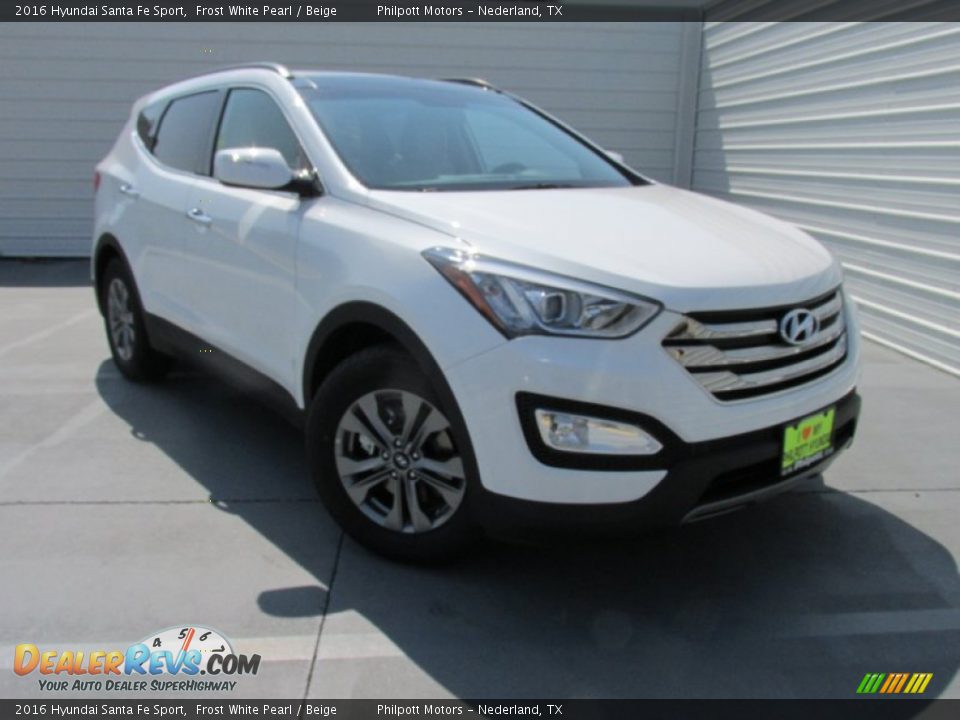 2016 Hyundai Santa Fe Sport Frost White Pearl / Beige Photo #1