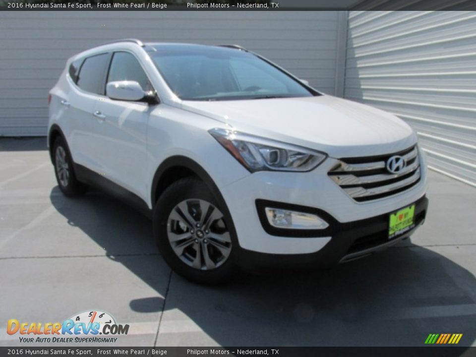 2016 Hyundai Santa Fe Sport Frost White Pearl / Beige Photo #2