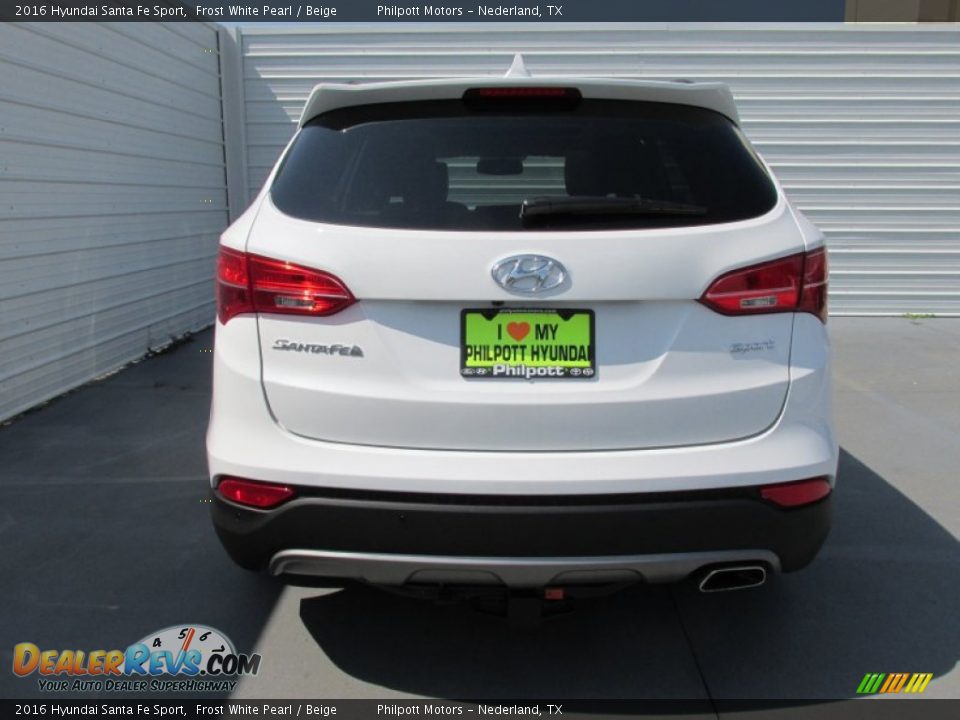 2016 Hyundai Santa Fe Sport Frost White Pearl / Beige Photo #5