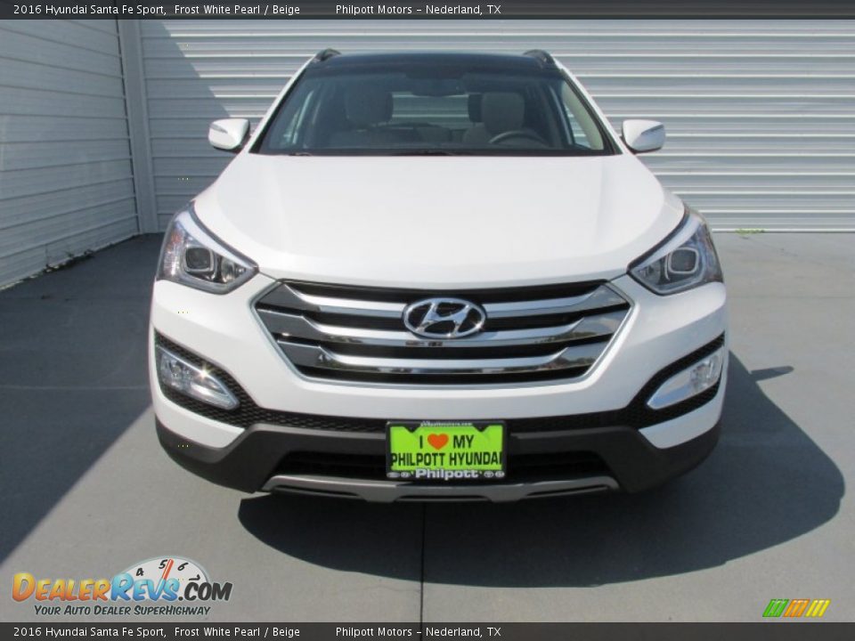 2016 Hyundai Santa Fe Sport Frost White Pearl / Beige Photo #8