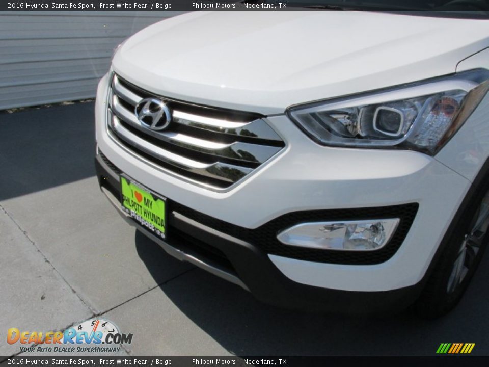 2016 Hyundai Santa Fe Sport Frost White Pearl / Beige Photo #10