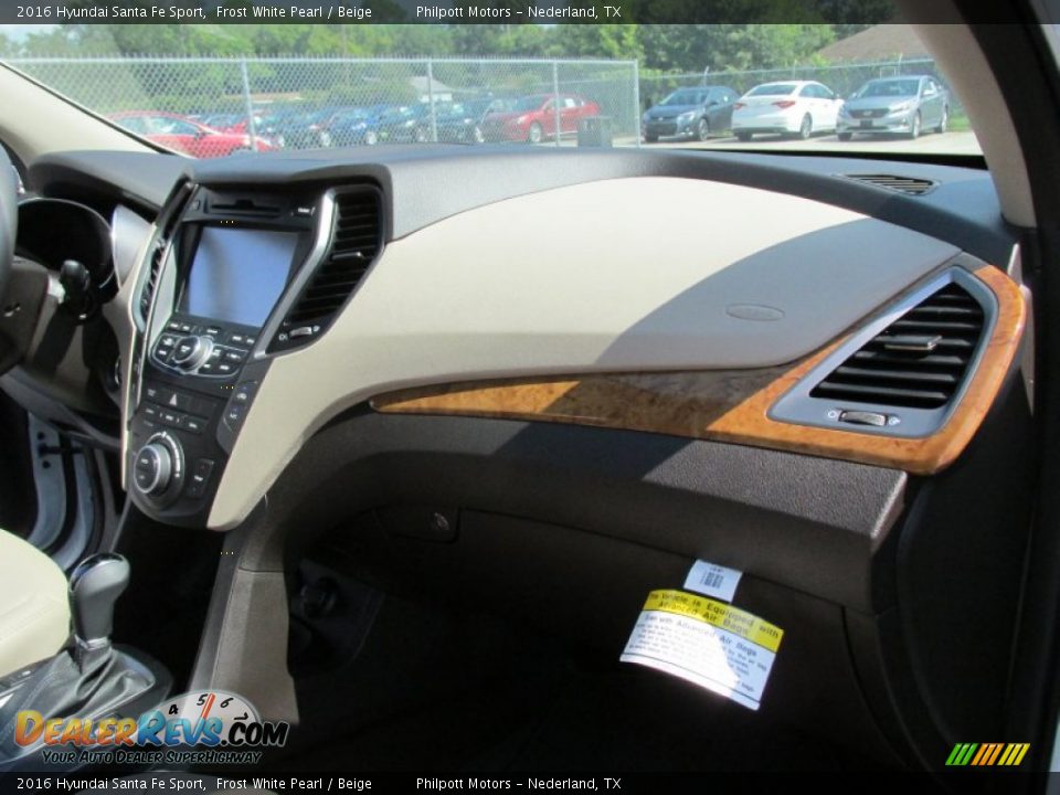 2016 Hyundai Santa Fe Sport Frost White Pearl / Beige Photo #15