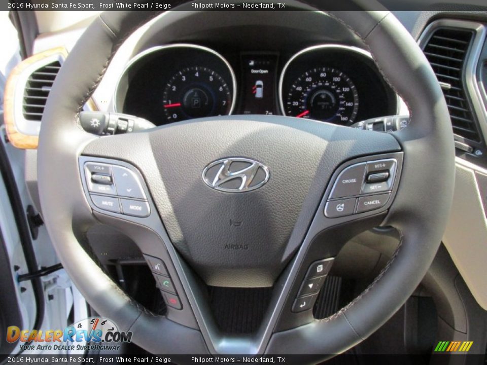 2016 Hyundai Santa Fe Sport Frost White Pearl / Beige Photo #33
