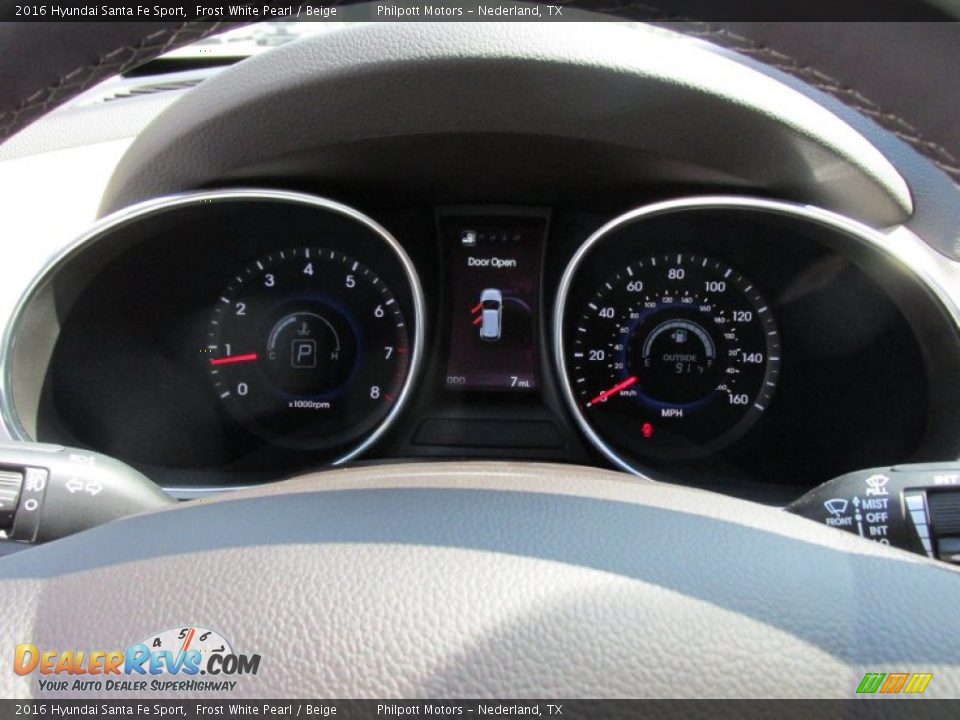 2016 Hyundai Santa Fe Sport Frost White Pearl / Beige Photo #34