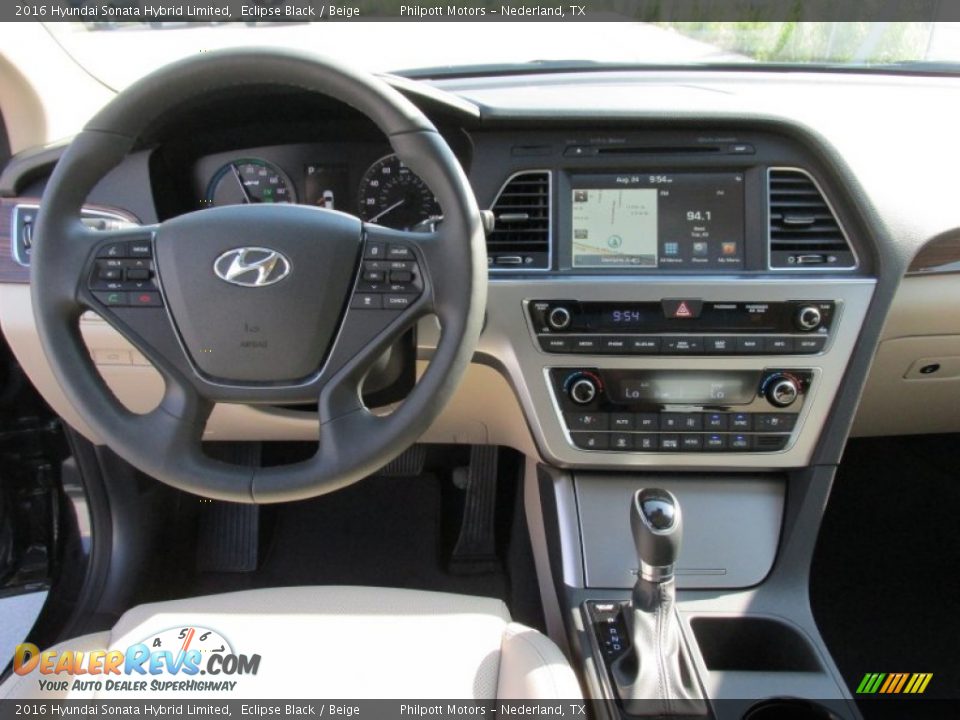 Dashboard of 2016 Hyundai Sonata Hybrid Limited Photo #26