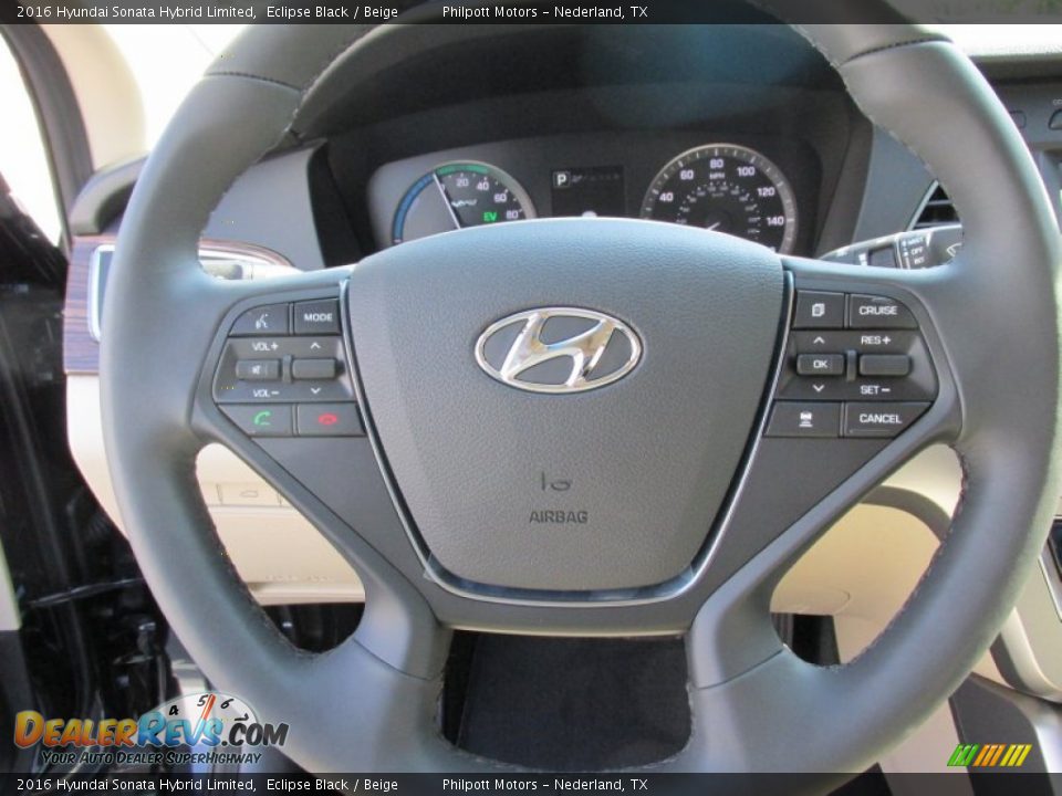 2016 Hyundai Sonata Hybrid Limited Steering Wheel Photo #33