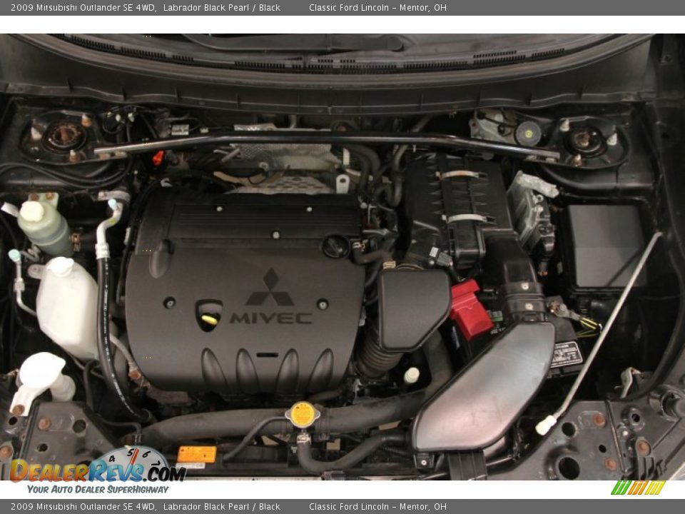2009 Mitsubishi Outlander SE 4WD Labrador Black Pearl / Black Photo #13