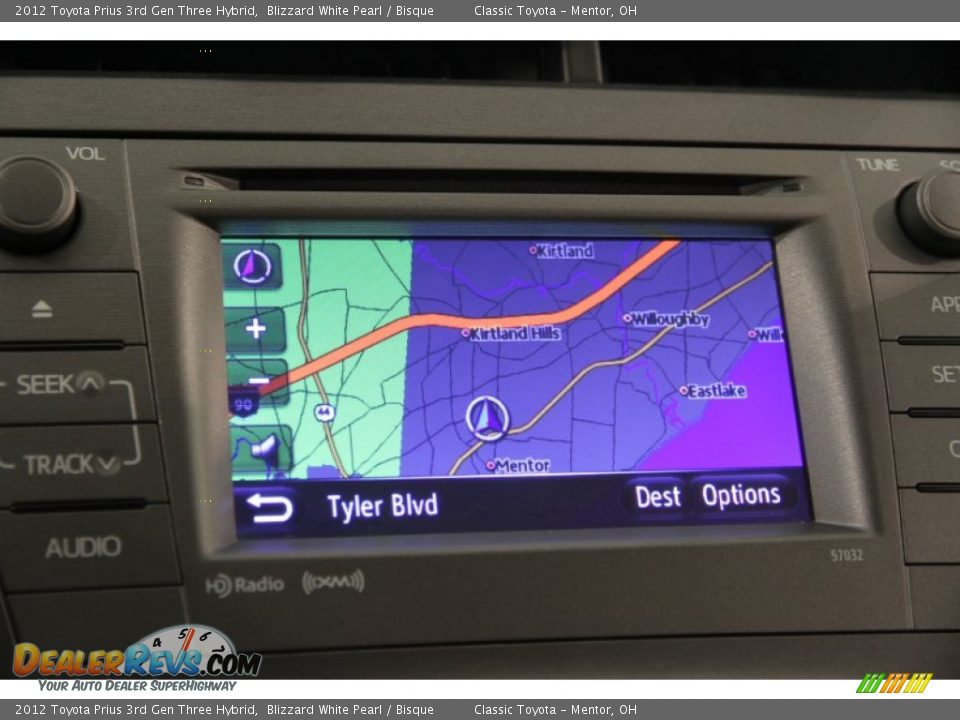 2012 Toyota Prius 3rd Gen Three Hybrid Blizzard White Pearl / Bisque Photo #11